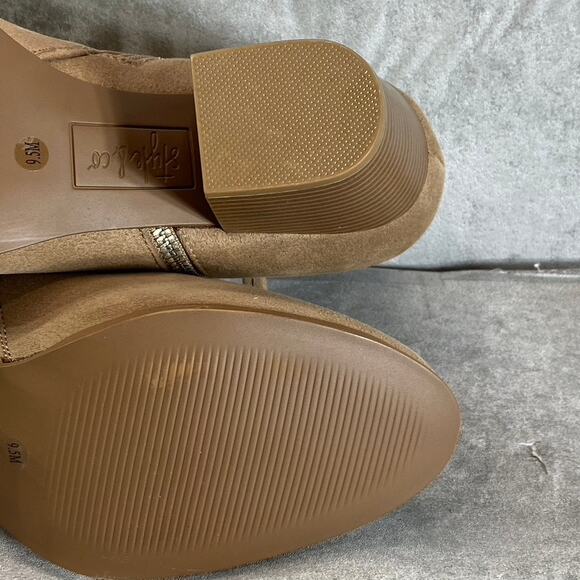 STYLE & CO Women's Taupe Masrinaa Almond-Toe Slip-On Block-Heel Ankle Booties - Picture 11 of 13